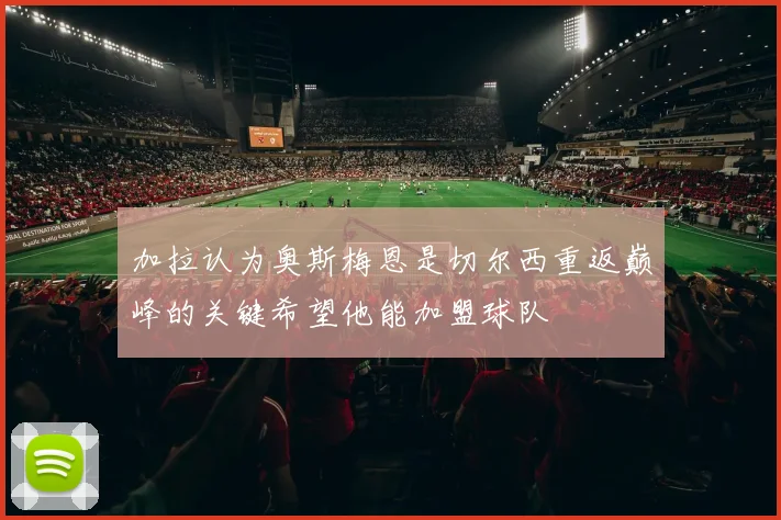 加拉认为奥斯梅恩是切尔西重返巅峰的关键希望他能加盟球队