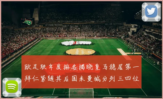 欧足联年度排名揭晓皇马稳居第一拜仁紧随其后国米曼城分列三四位
